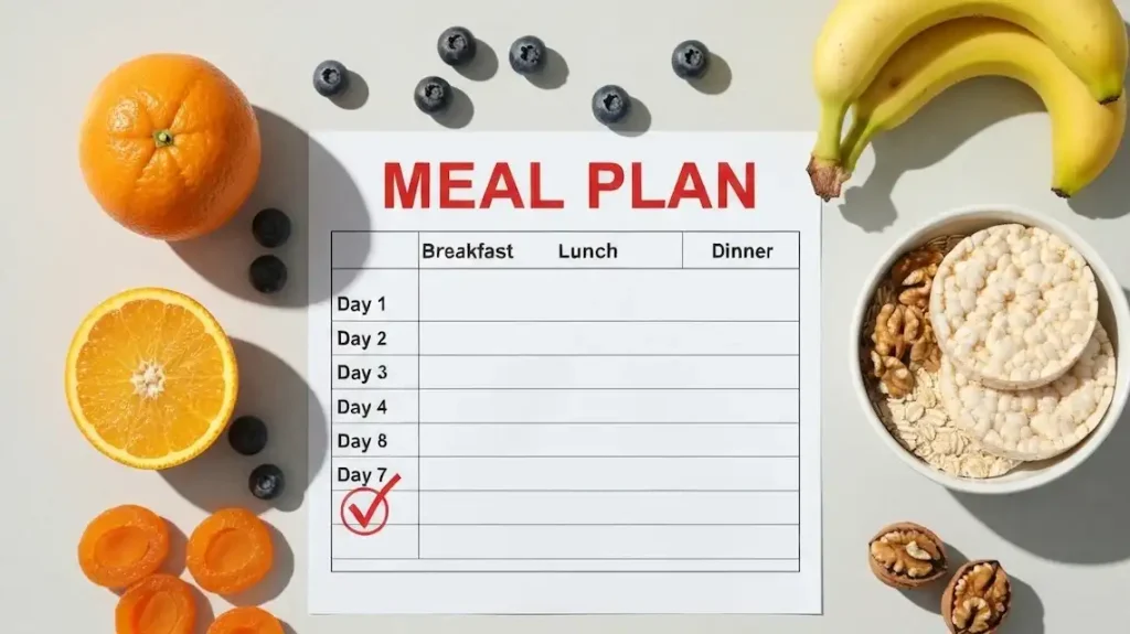 how to make a healthy meal plan for a week