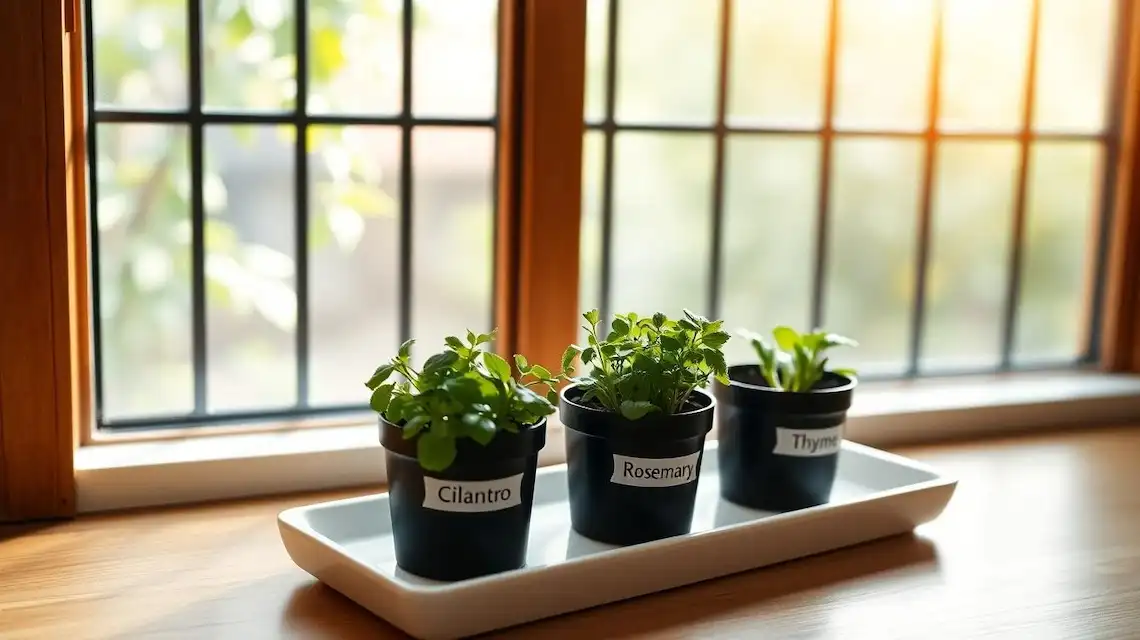Sustainably Growing Kitchen Herbs Indoors