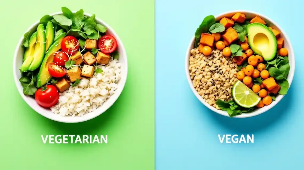 what is the difference between vegan and vegetarian diet