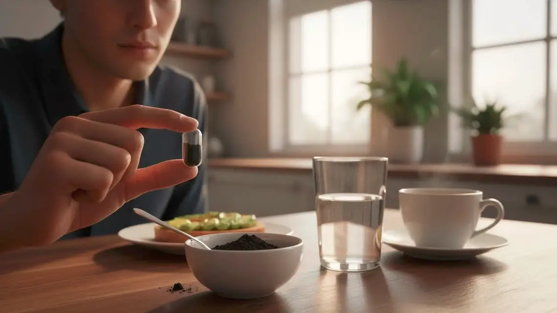 can you take activated charcoal in the morning