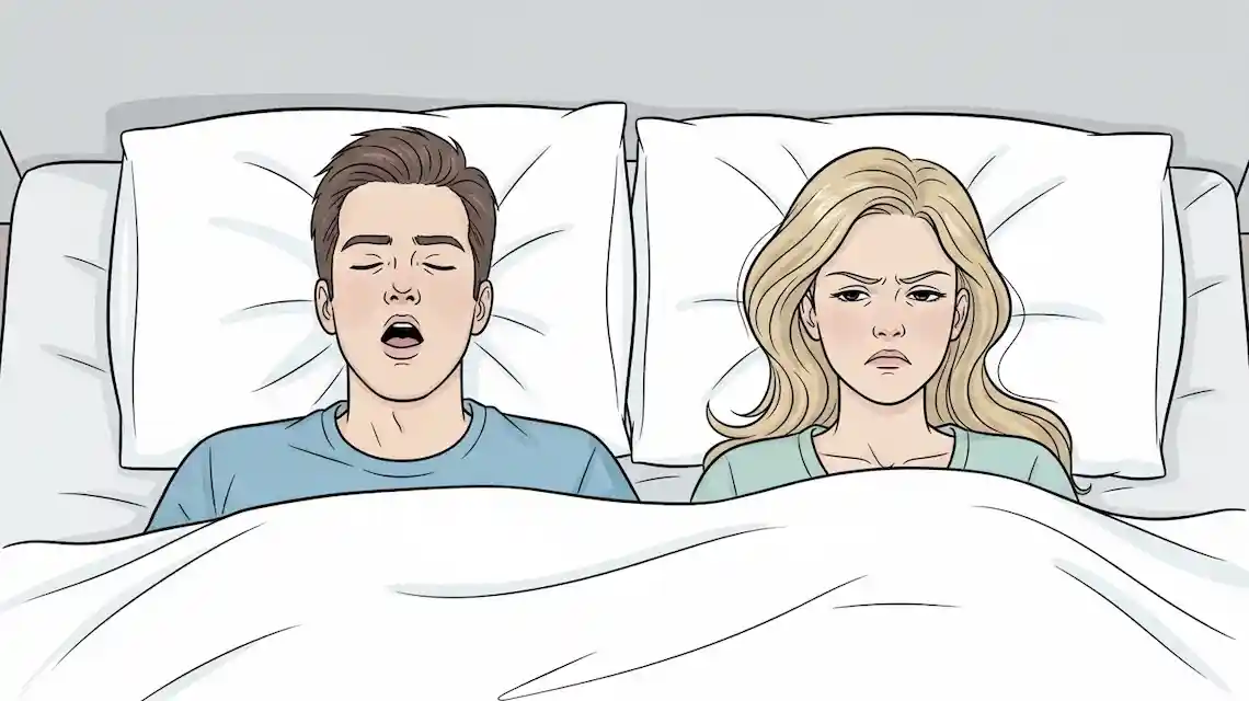 how do you sleep with someone who snores