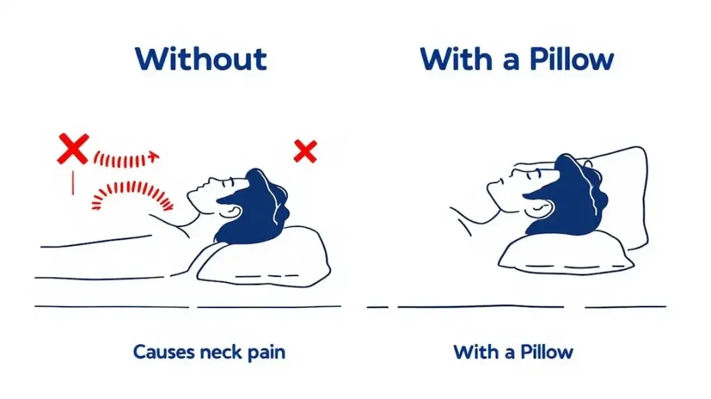 is it better to sleep with a pillow or without