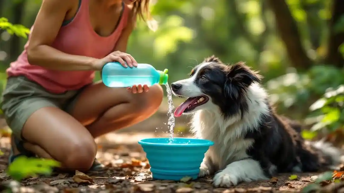 keeping dogs hydrated on walks the night